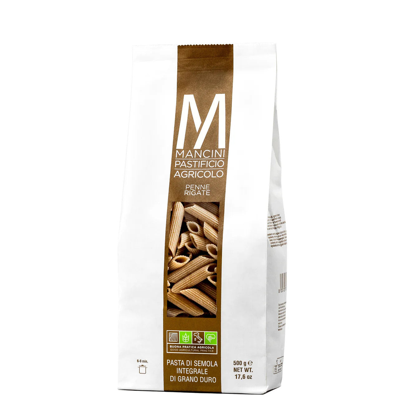 Pasta Mancini Integrale Penne Rigate 500 Grammi